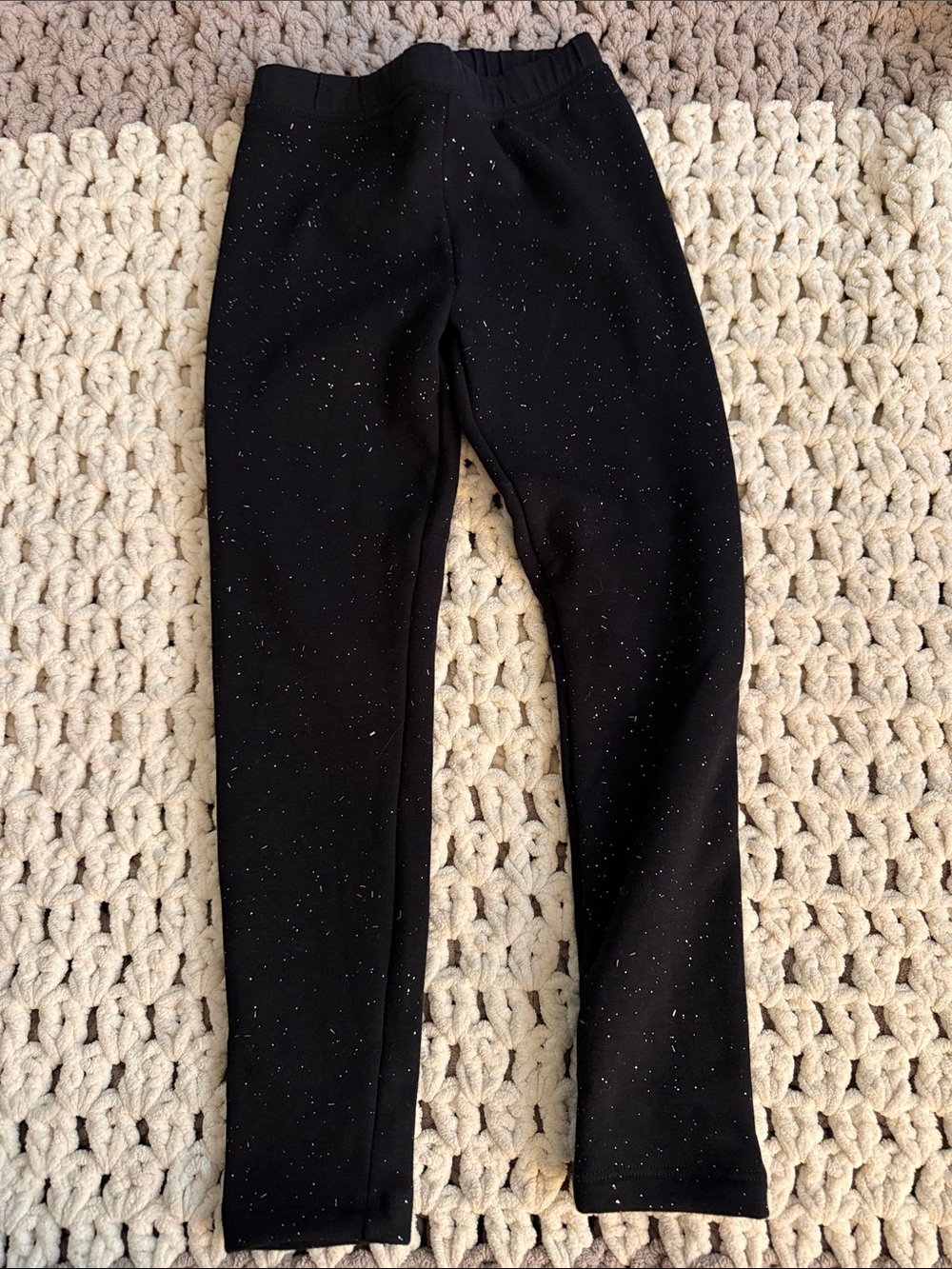 Cat & Jack Black Leggings with White Speckle
